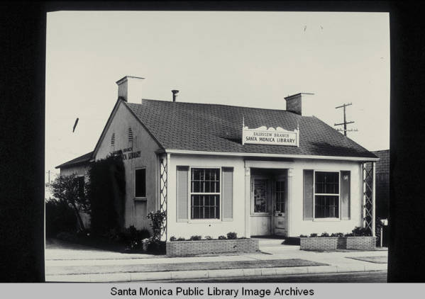 Fairview Branch (2030 Pico), Exterior view, date unknown, [M34]