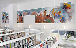 Prologue panels in the new Main Library.