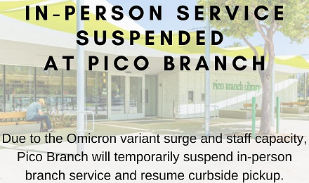 Pico Branch Resumes Curbside Pickup